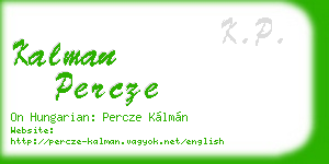 kalman percze business card