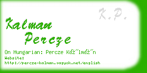 kalman percze business card